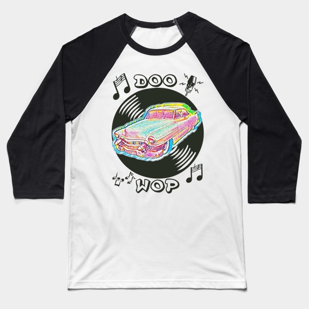 1950's Doo-Wop Music, Lead Sled Baseball T-Shirt by CharJens